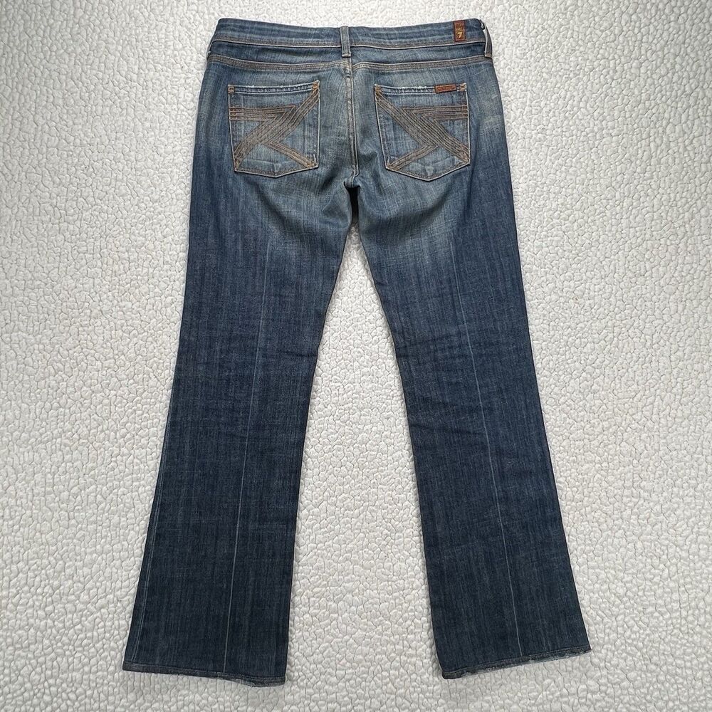 7 For All Mankind Bootcut Jeans Women's 28 (Actual 31x29) USA Made Western Boho - Picture 3 of 13